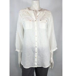 Carole Little Linen Blouse  (like new)